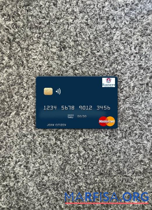 Blank Dominica Barnett Capital Bank mastercard photolook front download for verification